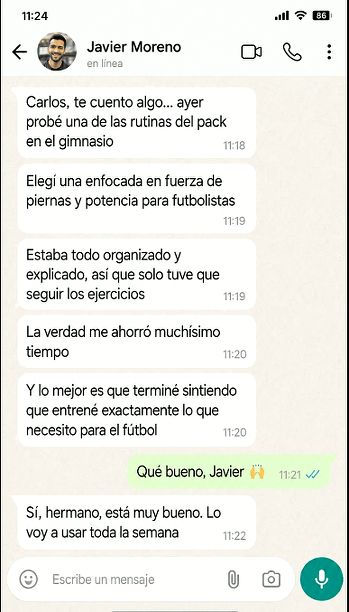 Testimonio Javier Moreno - Método FUTFORCE